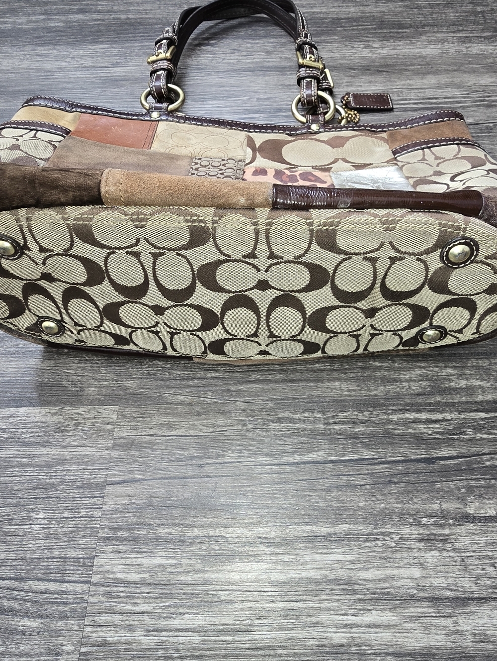 Coach Patchwork Purse Tote Cheetah Y2k Vintage - Picture 10 of 13